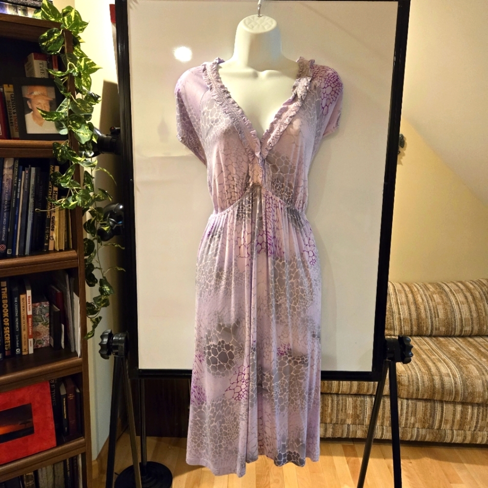Daisy Fuentes, Lightweight, Lavender, Purple, Gray Pastel  Summer Dress, XL